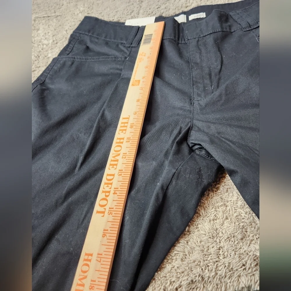 A New Day Women's High-Rise Straight Ankle Chino Pants Black Size 14